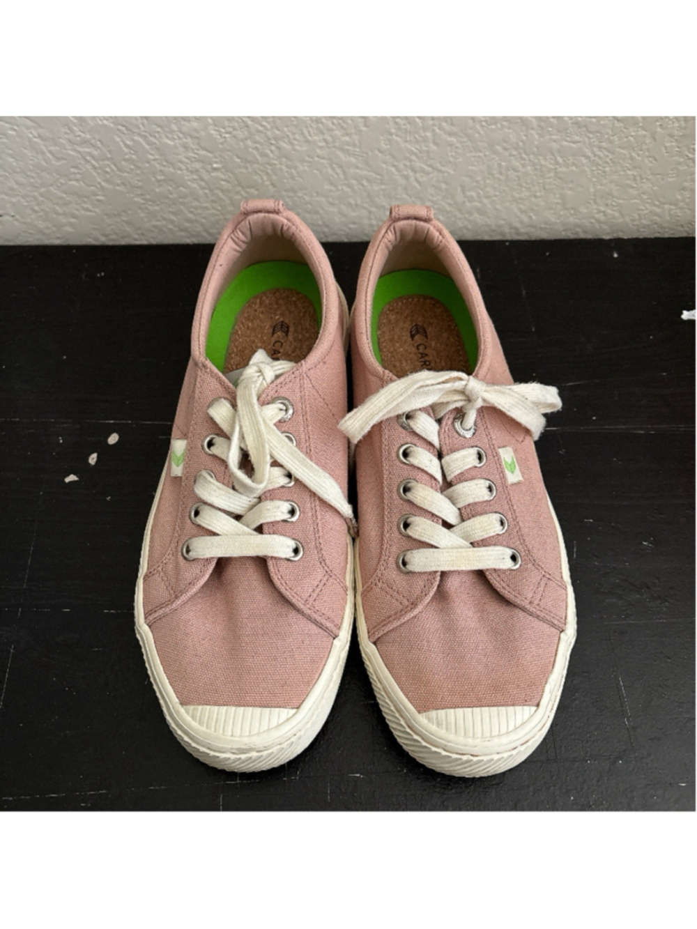 Cariuma OCA Low Women's 7.5 Pink Canvas Cork Sustainable Sneakers EU 38.5 - Picture 3 of 11